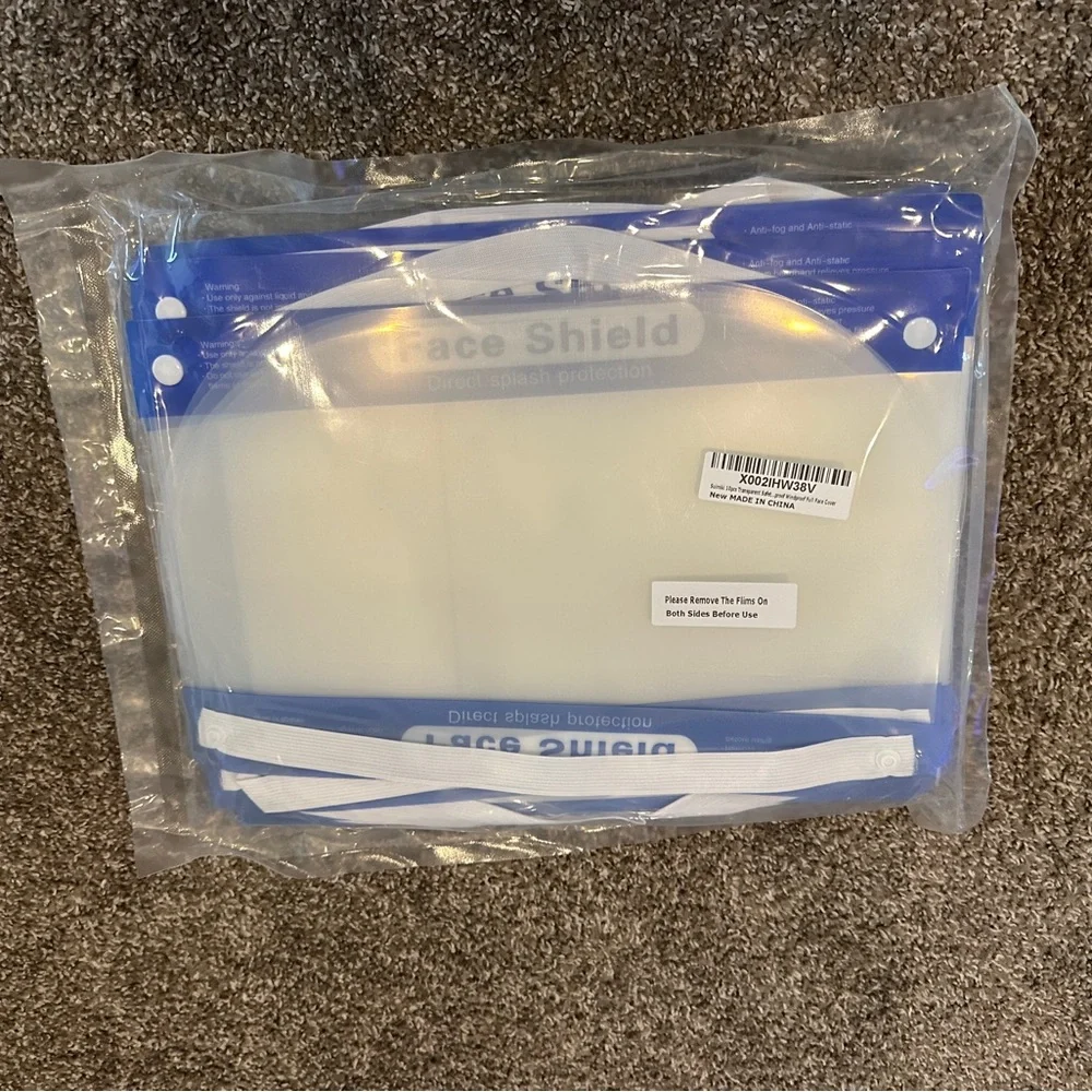 Blue Face Shield Pack suimiki 10 pcs transparent safety full face cover